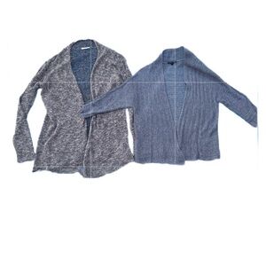Eileen Fisher linen silk bundle (2) cardigans Gray Open-Front Sweater